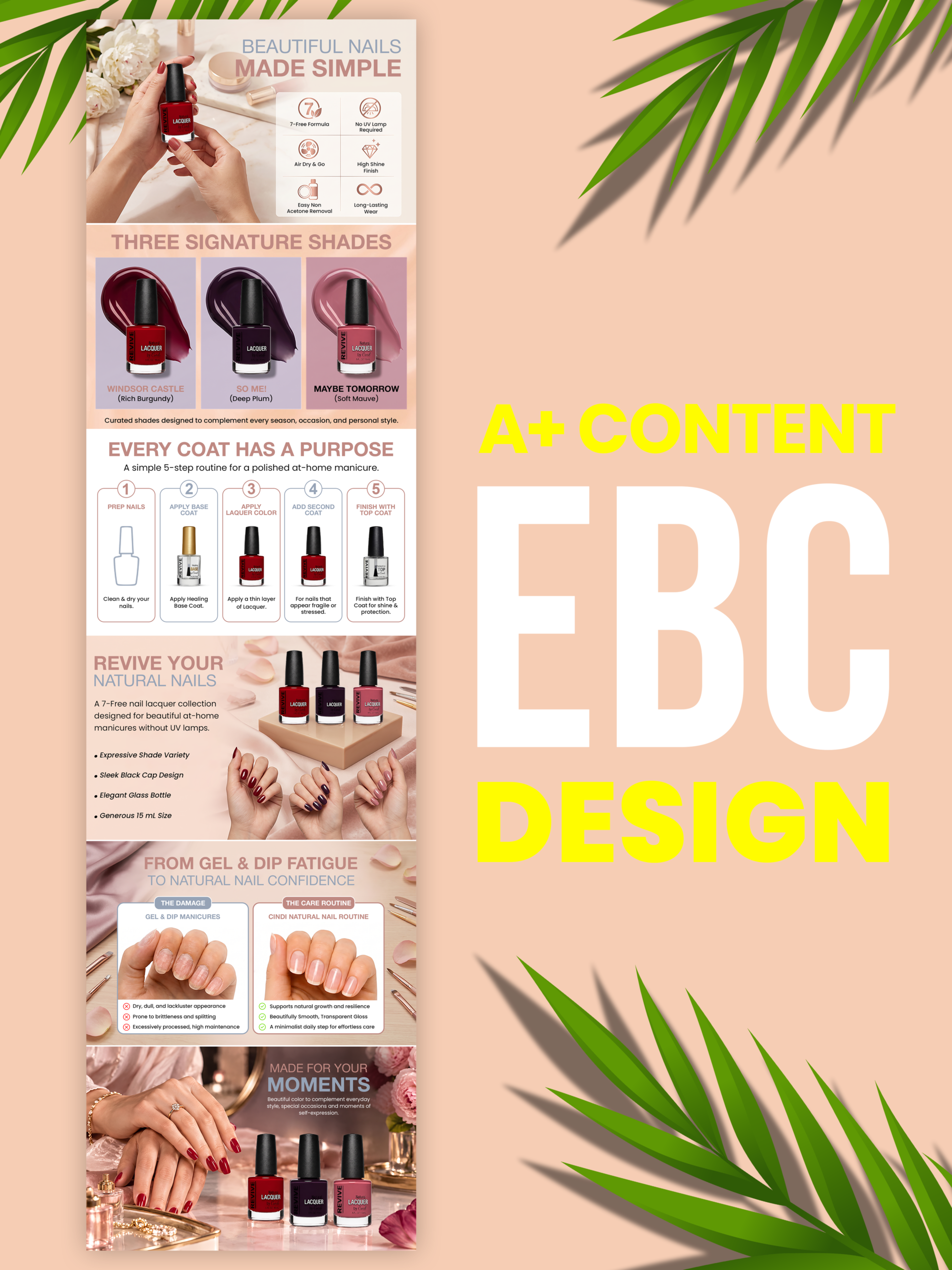 Nail Polish — Amazon A+ Content design by Gomal Graphics